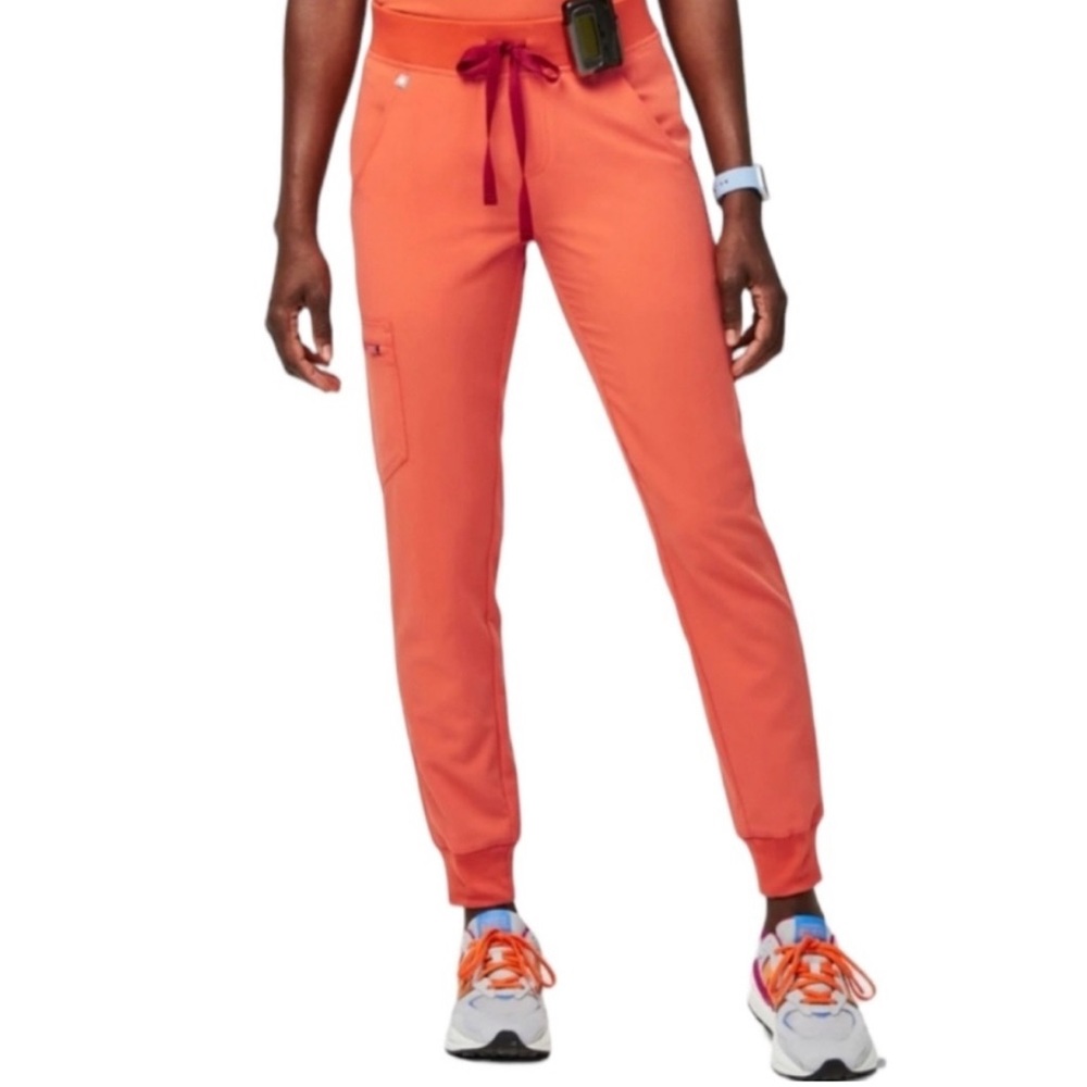 FIGS Zamora Jogger Scrub Pants Sunset Orange